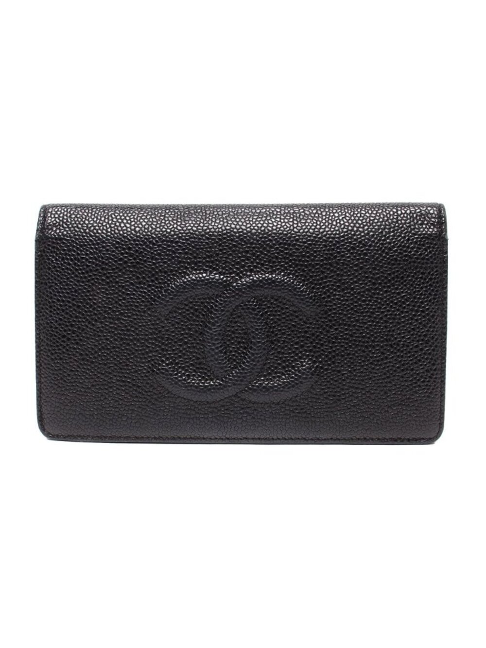 Chanel Wallet Caviar Leather CC Logo